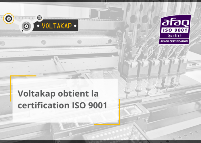 Voltakap obtient la certification ISO9001